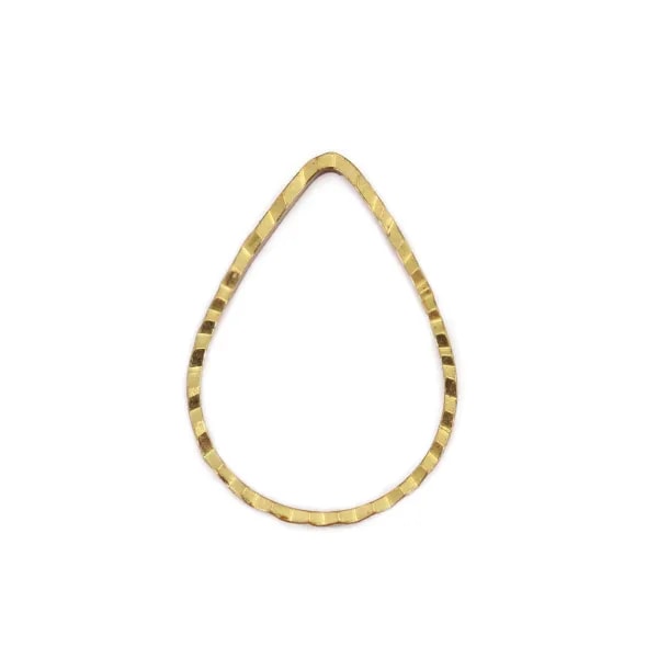 Intercalaire em latão bruto, em forma de gota 12x17mm x 20 peças