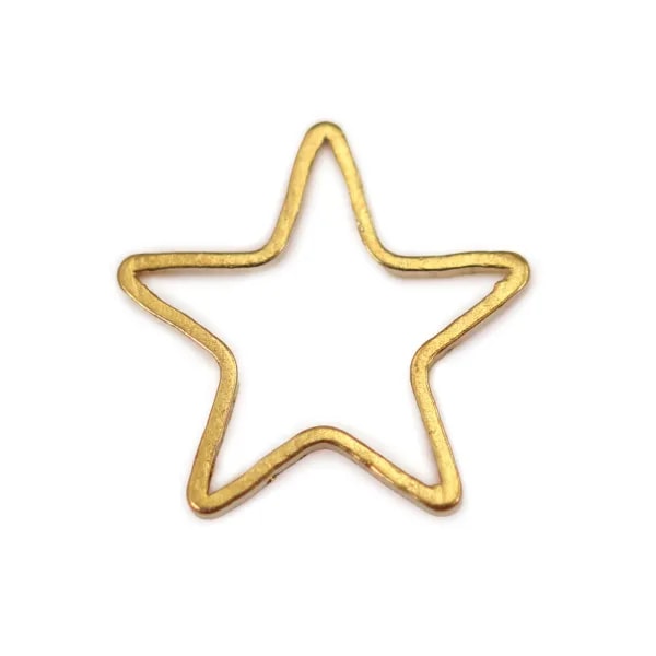 Intercalaires estrela em latão bruto 7mm x 20pcs
