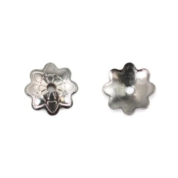 Bead Cap spacer stylized flower 7mm - Stainless Steel 304 x 10pcs