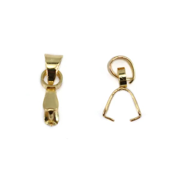 Attache pendentif 14mm - Acier Inox 304 doré x 2pcs