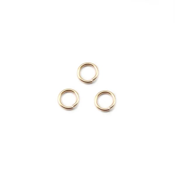 Anneaux ouverts 3x0.6mm - Acero Inoxidable 304 dorado x 40uds.