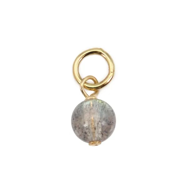 Breloque Labradorite rond 4mm - Gold Filled x 1pc