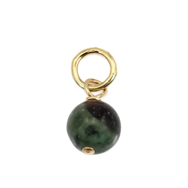 Anhänger Kambaba-Jaspis rund 4mm - Gold gefüllt x 1 Stück