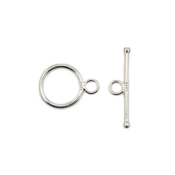 Fermoir T em prata 925 13mm x 1 unid.
