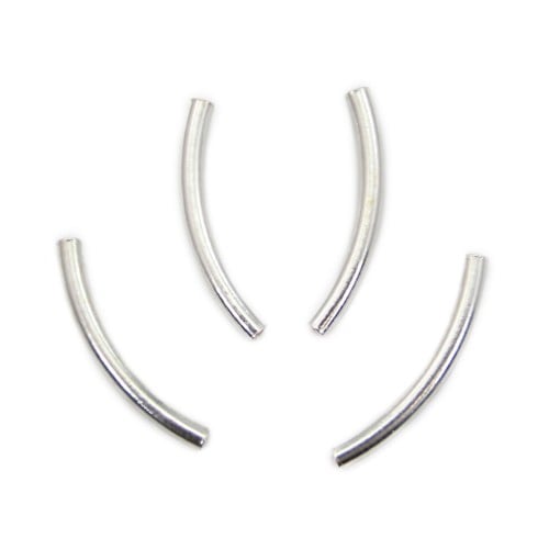 Tubo curvado 15x1.5mm - Plata 925 x 6 piezas