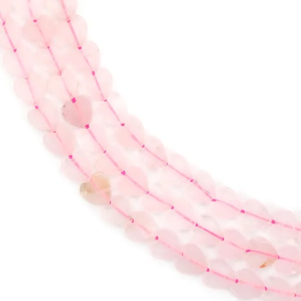 Rose quartz heart 6mm x 38cm