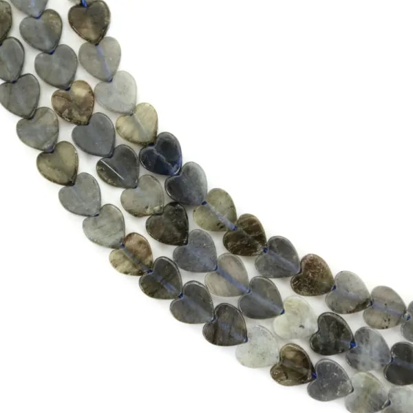 Labradorite coeur 6mm x 38cm
