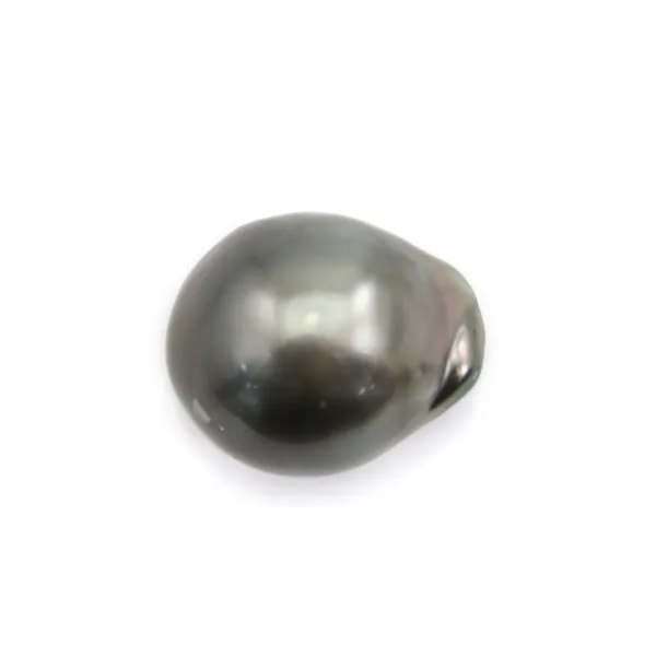 Tahitian cultured pearl, semi-drilled, half-round, 12-13mm x 1pc