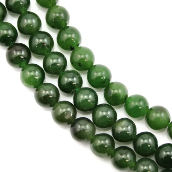 Jade Nephrit aus Russland, rund, 6mm x 39cm.
