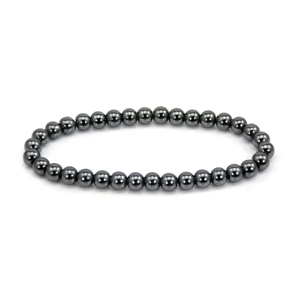 Pulsera de hematita redonda de 6 mm - Elástica x 1 ud.