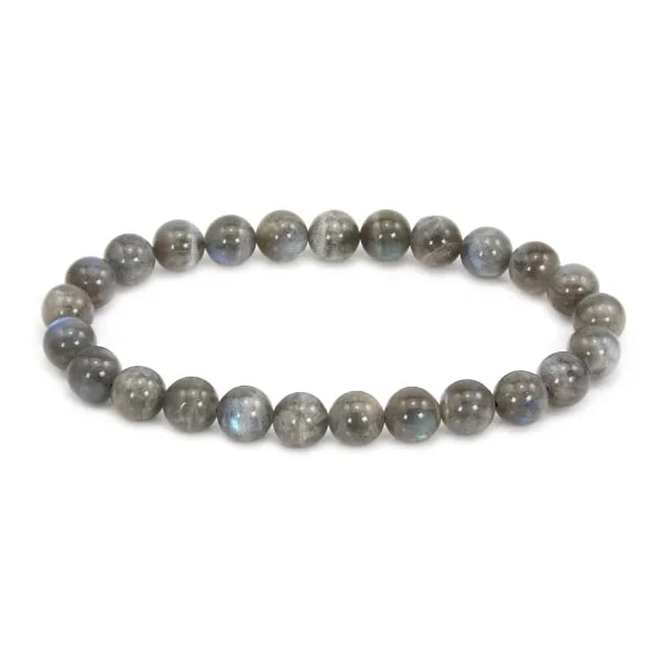 Pulseira Labradorita redonda 8mm - Elástico x 1 unidade