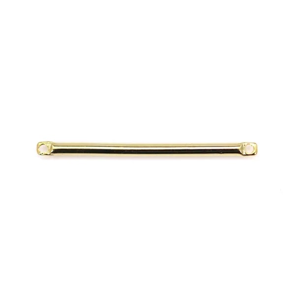 Intercalaire em forma de tubo 1.5x25mm, dourado em latão x 10 peças