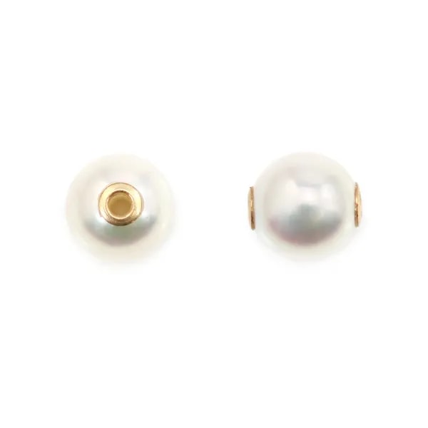 Colgante de Perla de Cultivo Japonesa Akoya redonda 8-8.5mm - Gold Filled x 1pc