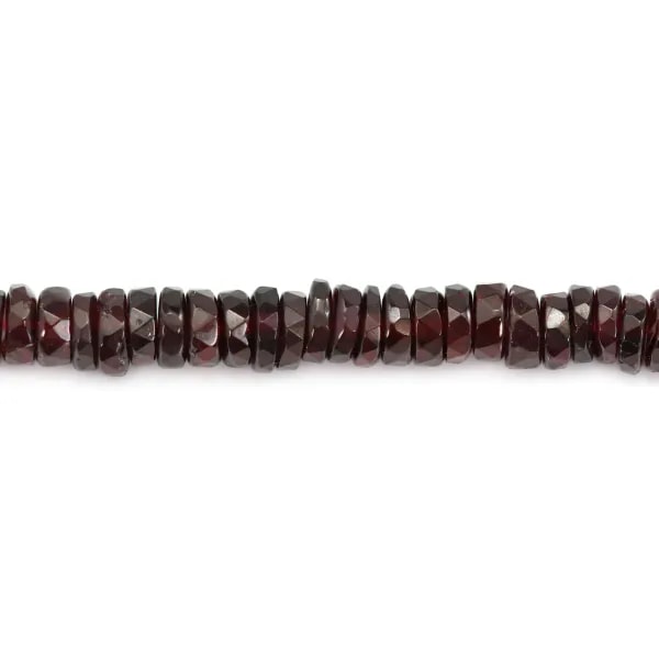 Rondelle di granato heishi sfaccettato 4-5mm x 40cm
