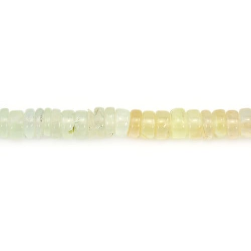 Prehnita multicolor degradado, disco redondo heishi de 5-6mm x 40cm.