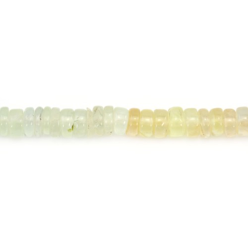 Prehnite multicolore sfumata, rondelle heishi 5-6mm x 40cm