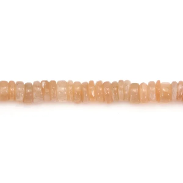 Pierre de lune orange rondelle heishi 4-5mm x 40cm