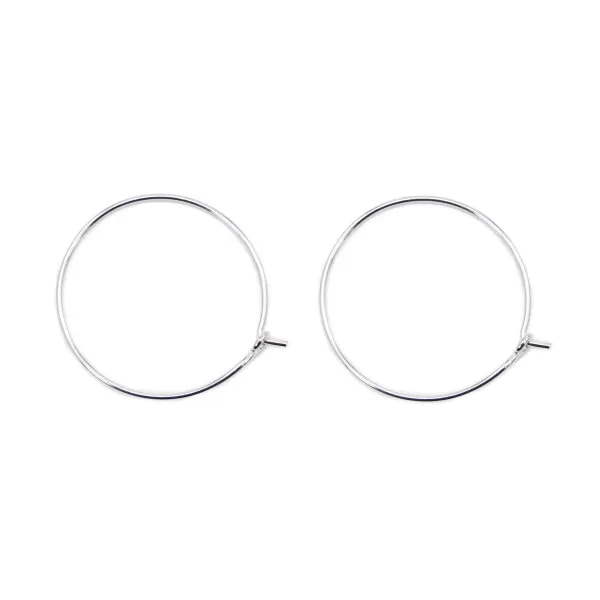 Plata 925 Clou Pendientes criollos 26mmX 2uds.