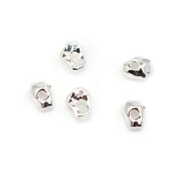 Perlen-Nuggets 4mm - Silber 925 x 4 Stück