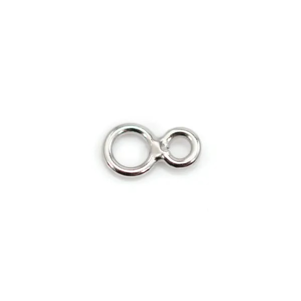 Anillos dobles soldados 4x7mm - Plata 925 rodinada x 6 unidades