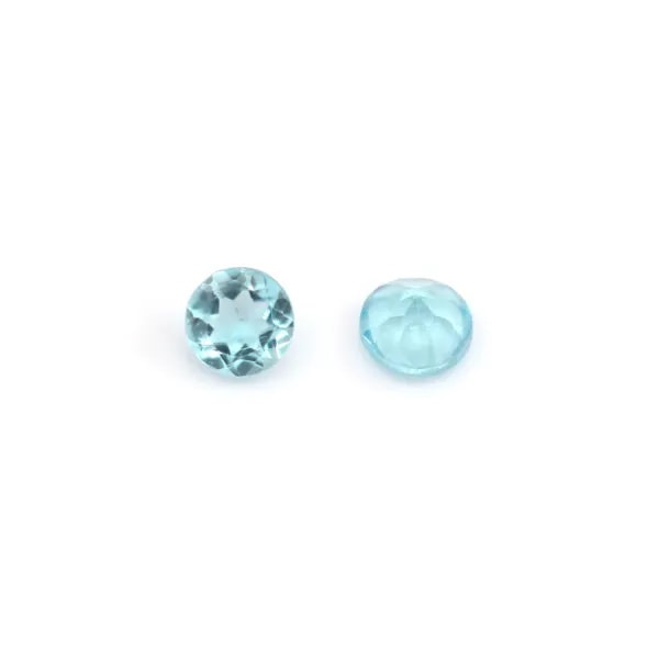 Apatite à sertir, taille rond brillant 4-5mm x 1pc