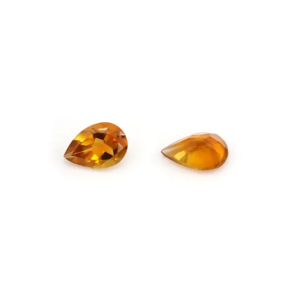 Zitronenquarz, Tropfenform, 8x12mm, 1 Stück