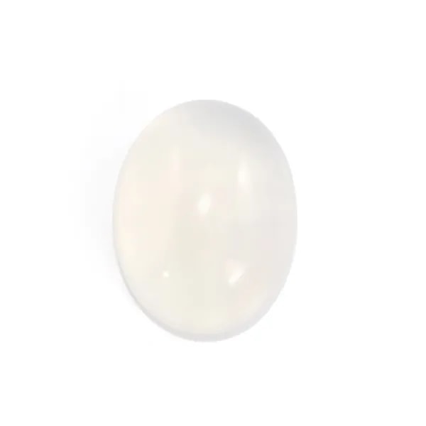 Cabochon Weißer Chalcedon (weißer Achat) oval 7x9mm x 2pcs