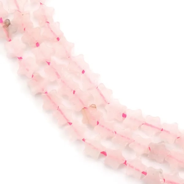 Quartz rosa estrela 6mm x 38cm