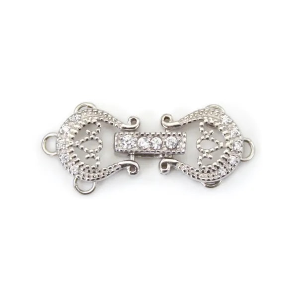 Faltverschluss Lyra 9x23mm aus 925er Silber für Schmuckherstellung