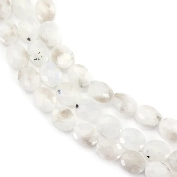 Moonstones 8x10mm Faceted Oval Quality AB 39cm DIY