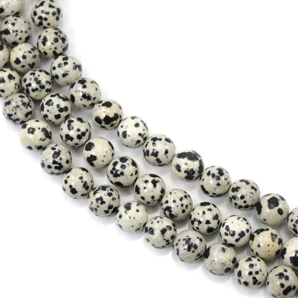 Perla di Diaspro Dalmata 10mm | Pietra Naturale Maculata