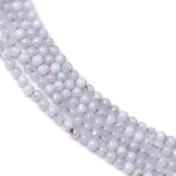 Perle aus Chalcedon 2mm | Natürlicher Hellblauer Stein