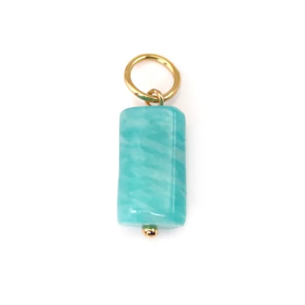 Pendentif Amazonite du Pérou baroque - Gold Filled x 1pc