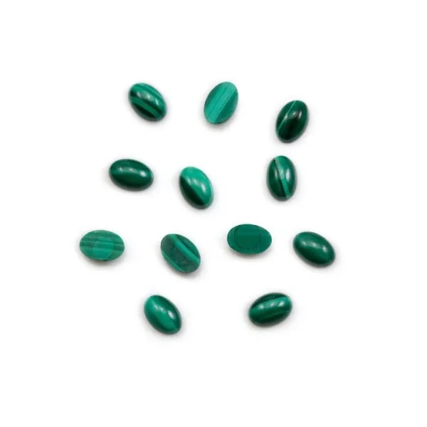 Cabochão de Malaquita oval 3x5mm para anel