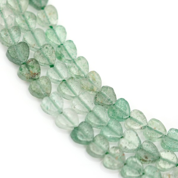 Quartz Aventurine (Fraise verte) coeur 4mm x 40cm