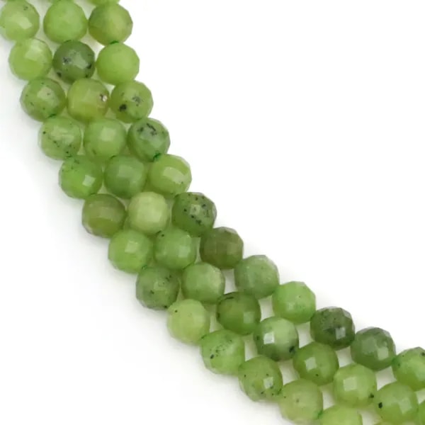 Faceted Round Bead 4mm Canadian Jade | Jewelry Supplier