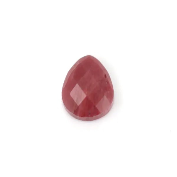 Cabochon Goccia Sfaccettato Rodonite 8x10mm | Pietra Rosa Naturale