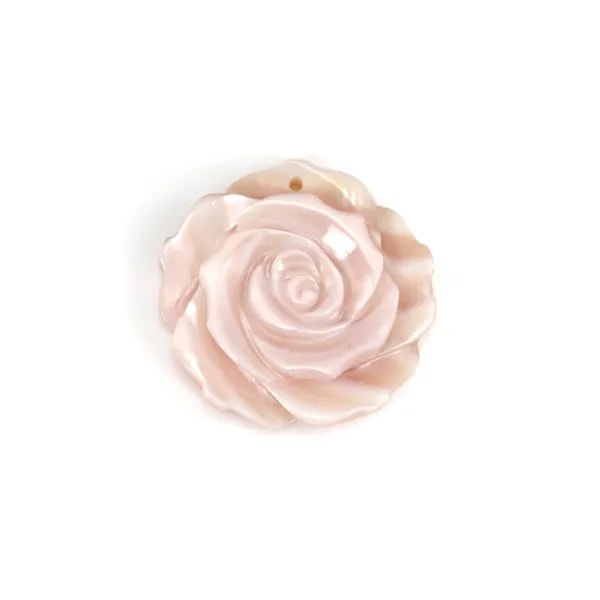 Flores semiperforadas de color rosa madreperla - Compra / Venta barata