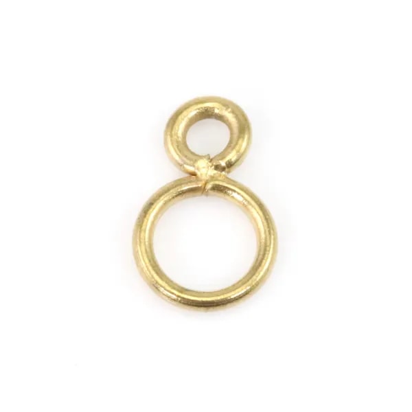 Double anneaux soudés 5x8mm - Acier Inox 304 doré x 10pcs