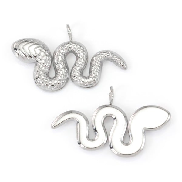 Serpente Gravado Inox | Pingente Fantasia | Fornecedor de Jóias