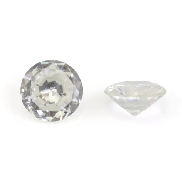 Óxido de Zircônio Redondo 10mm | Pedra Brilhante para Cravar