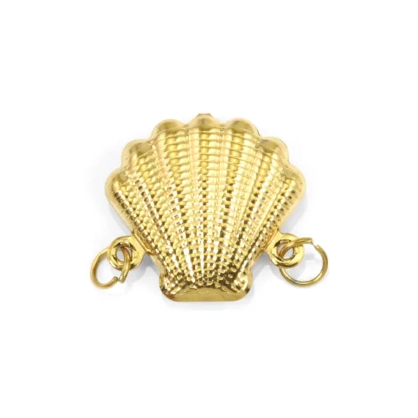 Intercalador Concha 15x16mm | Acero Inoxidable Dorado 304