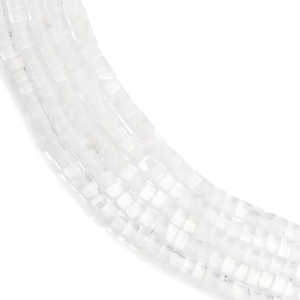 Rock Crystal Square Slice 1x1.5mm | Natural Stone Bead