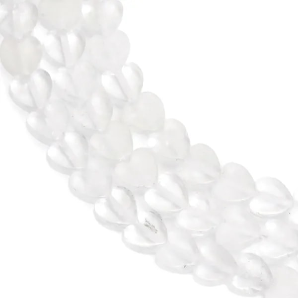 Perle Cuore cristallo di rocca 6mm | Grossista Pietre