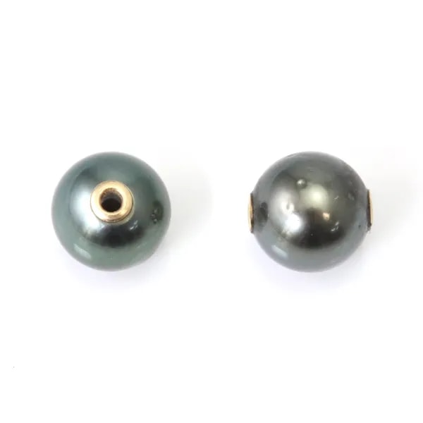 Perla di Tahiti Rotonda 9-10mm | Pendente Elegante Gold Filled
