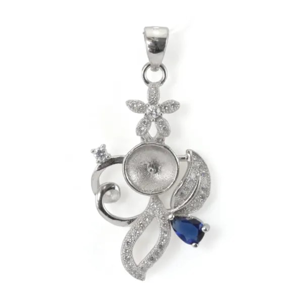 Bailo Fiorito Argento 925 Rodio | Per Perla Semi-Forata