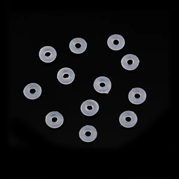 Perle intercalaire rondelle 1x3mm - Silicone x 50pcs