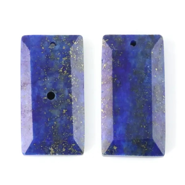 Pendentif Lapis Lazuli rectangle (à sertir) 13x25mm x 1pc