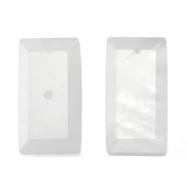 Pendentif Cristal de roche rectangle (à sertir) 13x25mm x 1pc