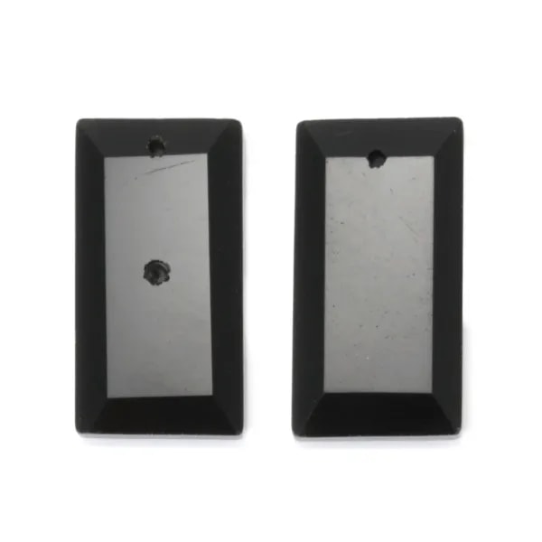 Pendente Obsidiana retângulo (para engastar) 13x25mm